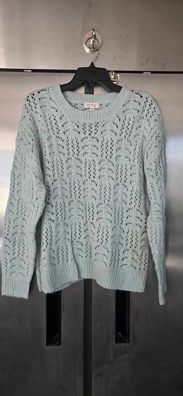 Ultra Flirt Women's Mint Green Open Knit Sweater Size XL